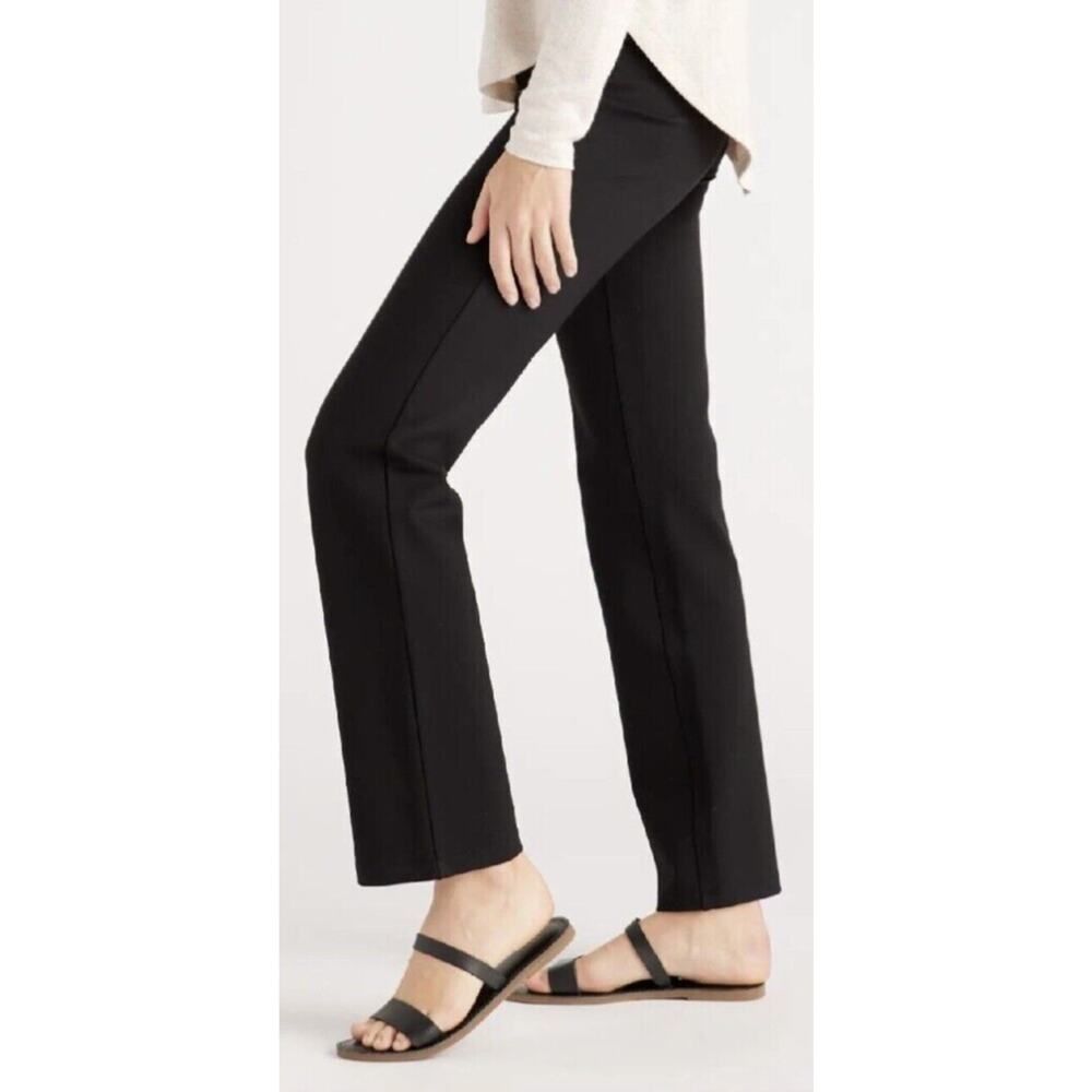 QUINCE NEW Ultra-Stretch Ponte Straight Leg Pant -Black - Regular / XS - Picture 3 of 5